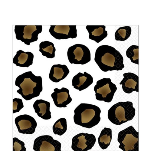Black Leopard Lunch Napkins Product image