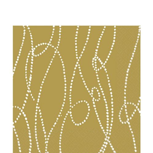 Beaded Stripe Lunch Napkins, Gold Product image