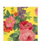 Bright Roses Lunch Napkins, Yellow