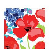Floral Explosions Lunch Napkins, Royal Blue