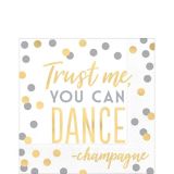 Metallic Gold & Silver You Can Dance Lunch Napkins, 16-pk
