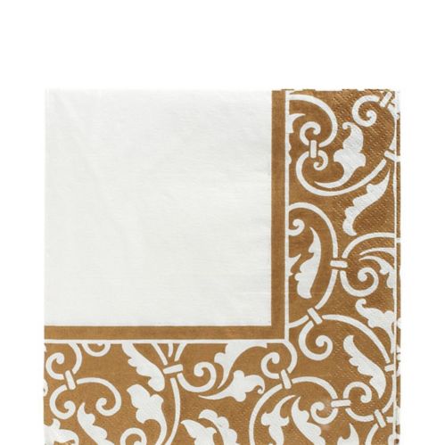 Gold Scroll Lunch Napkin, 16-pk Product image