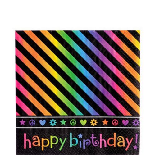 Neon Birthday Lunch 2-Ply Napkins, 16-pk Product image