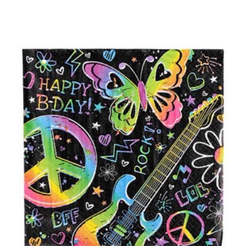Neon Doodle Lunch Napkins, 16-pk Product image