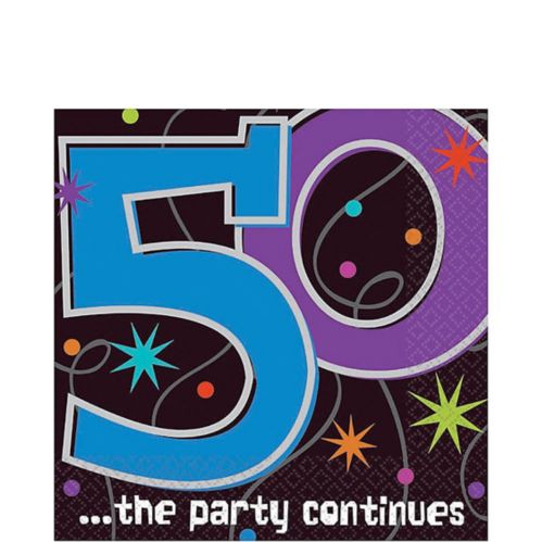 The Party Continues 50th Birthday Lunch Napkins, 16-pk Product image