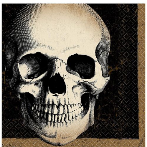 Serviettes à boissons en papier cimetière et crâne pour Halloween, paq. 125 Image de l’article