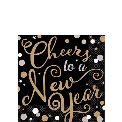 Bubbly Celebration Cheers to a New Year Beverage Napkins, 36-pk Product image