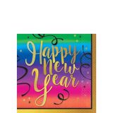 Colourful New Year's Beverage Napkins, 36-pk