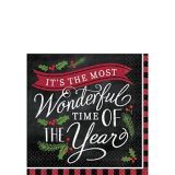 Serviettes de table pour boisson « Most Wonderful Time », paq. 36 | Amscannull