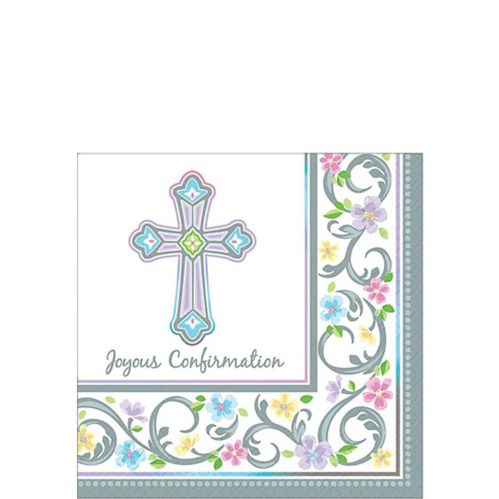 Blessed Day Confirmation Beverage Napkins, 36-pk Product image