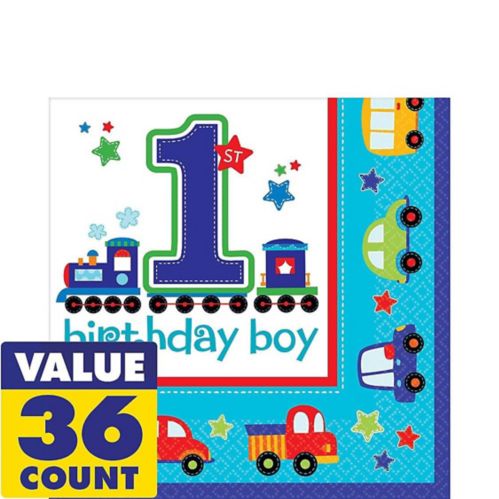 All Aboard 1st Birthday Lunch Napkins, 36-pk Product image