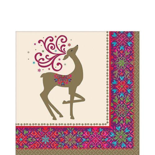 Whimsical Winter Deer Lunch Napkins, 36-pk Product image