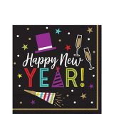 Colourful Happy New Year Lunch Napkins, 125-pk