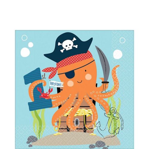 Pirate Shark 1st Birthday Party Lunch Napkins, 36-pk Product image