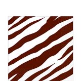 Chocolate Zebra Print Lunch Napkins