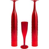 Flûtes à champagne en plastique pour grosse fête, rouge, paq. 20 | Amscannull