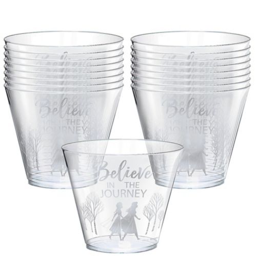 Metallic Disney Frozen 2 Birthday Party Plastic Cups, Clear, 8-pk Product image