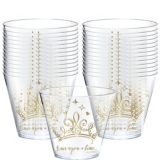 Metallic Disney Once Upon a Time Birthday Party Plastic Cups, Clear/Gold, 8-pk | Disneynull