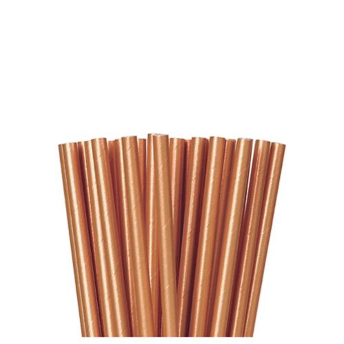 Metallic Paper Straws for Birthday/Anniversary/Graduation, 24-pk Product image