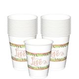 Floral Greenery Plastic Cups, 25-pk | Amscannull