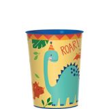 Dino-Mite Dinosaur Plastic Party Favour Cup, Yellow | Amscannull
