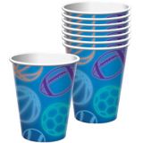 Birthday Baller Paper Cups for Sports-Themed Birthday Parties, 9-oz, 8-pk | Amscannull