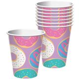 Donut Birthday Party Paper Cups, 9-oz, 8-pk | Amscannull