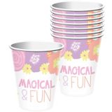 Unicorn Birthday Party Disposable Paper Cups, 9-oz, 8-pk | Amscannull