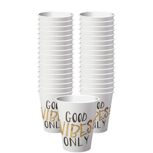 Big Party Goods Vibes Only Paper Coffee Cups, 40-pk Product image