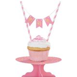 Mini Ensemble De Support A Gateau 1er Annviersaire Rose Paq 2 Party City