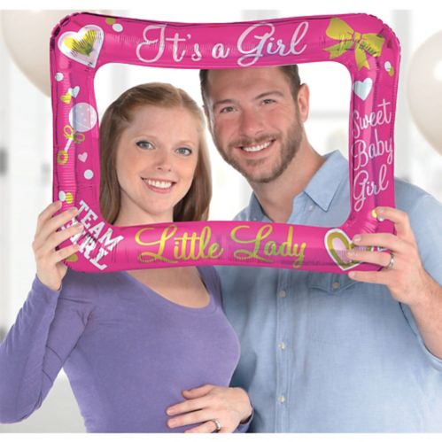 Inflatable Gender Reveal It's A Girl Photo Frame Balloon Product image