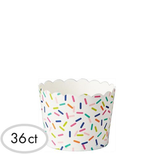 Mini bols festonnés à paillettes colorées, paq. 36 Image de l’article