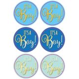 Blue It's A Boy Baby Shower Sticker Seals, 25-pk | Amscannull