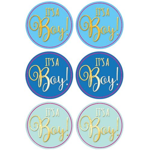 Blue It's A Boy Baby Shower Sticker Seals, 25-pk Product image