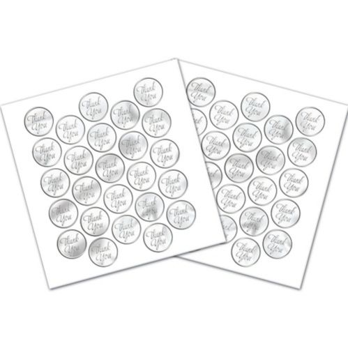 Clear Thank You Sticker Seals, 50-pk Product image