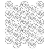 Heart Metallic Sticker Seals, 25-pk