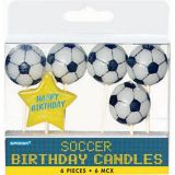 Bougies d'anniversaire de soccer, paq. 6