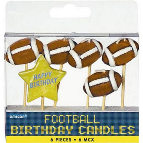Football Birthday Candle Picks, 6-pk Product image