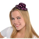 Mini Pink  Black Polka Dot Bowler Hat