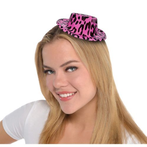 Mini-chapeau mou rose à imprimé léopard Image de l’article