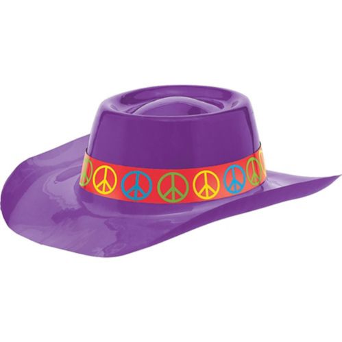 Purple Peace Sign Cowboy Hat Product image