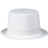 Chapeau haut de forme Brillant et Glamour, blanc