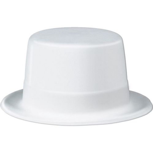 Chapeau haut de forme Brillant et Glamour, blanc Image de l’article