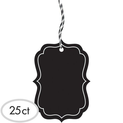 Chalkboard Tags, Birthday Parties, More, Black, 25-pk Product image