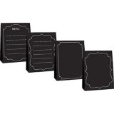 Chalkboard-Style Cardstock Tent Cards Birthday, Party, More, Black, 6 1/2 x 8 1/2-in, 4-pk | Amscannull