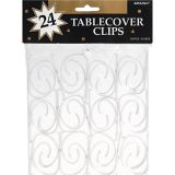 Plastic Table Cover Clips, Birthdays, Showers, More, Clear, 24-pk | Amscannull