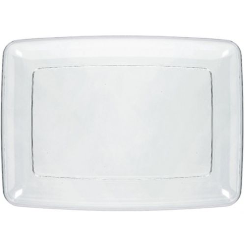 Plastic Rectangular Platter, Clear Product image