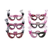 Bachelorette Party Masquerade Masks, 6-pk