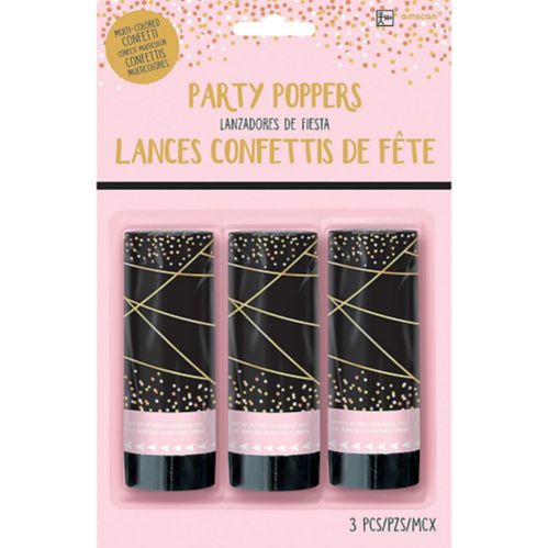 Elegant Sweet 16 Confetti Party Poppers, 3-pk Product image