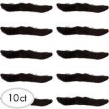 Black Classic 50s Moustaches, 10-pk